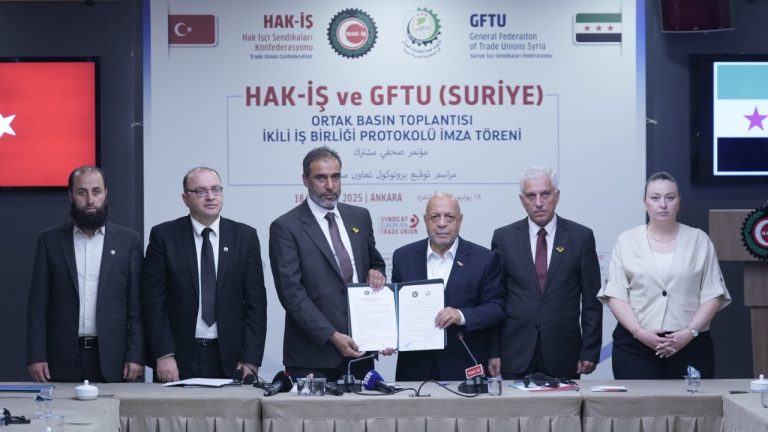 HAK-İŞ ve Suriye Sendikalar Federasyonu İşbirliği: Göç, İstihdam ve Barış