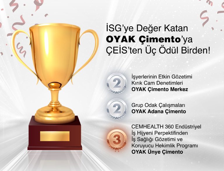 OYAK Çimento’ya İSG Alanındaki Başarılı Çalışmalarıyla ÇEİS’ten Üç Ödül