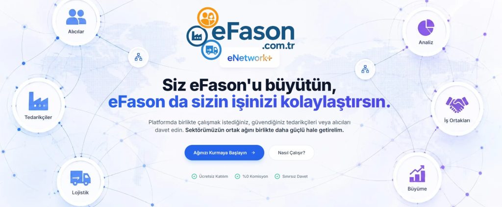 eFason.com.tr eNetwork+ Nedir? Çevreni Davet Et, Fason Üretim Networkünü Birlikte Büyüt